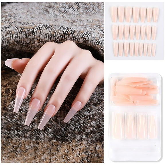Full Coverage Nails for Ladies and Girls - 24 Long Nail Set with Glue - for Any Occasion