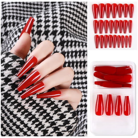 Full Coverage Nails for Women and Girls 24 Long with for Easy Application