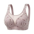thumbnail image 1 of Full Coverage Printed Bra for Women Wireless Plus Size Supportive Comfortable Maternity Sleep Bra, 1 of 2