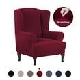 thumbnail image 1 of Full Coverage Stretch Recliner Chair Cover Wingback Chair Wing Back Covers Armchair Slipcover Sofa Protector Non-slip Furniture Cover, 1 of 8