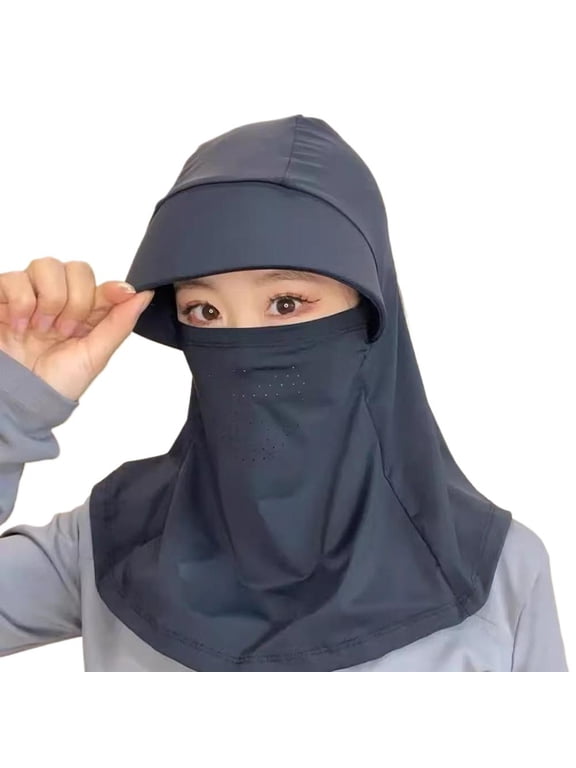 Full Coverage Sun Protection Hat Ice Silk Wide Brim UV Visor with Neck Shoulder Flap Breathable Sweat Wicking for Gardening Hiking Fishing Outdoor