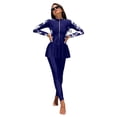 thumbnail image 1 of Full Coverage Two Piece Swimwear Long Sleeve Rash Guard And Swim Pants For UPF 50 Sun Beachwear, 1 of 4