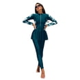 thumbnail image 1 of Full Coverage Two Piece Swimwear Long Sleeve Rash Guard And Swim Pants For UPF 50 Sun Beachwear, 1 of 4