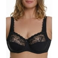 thumbnail image 1 of Full Coverage Underwire Bra Comfort Minimizer Non-padded Wide Straps Support Panels Plus Size 34 36 38 40 42 / B C D E F G ( 40E/DD, Black), 1 of 3
