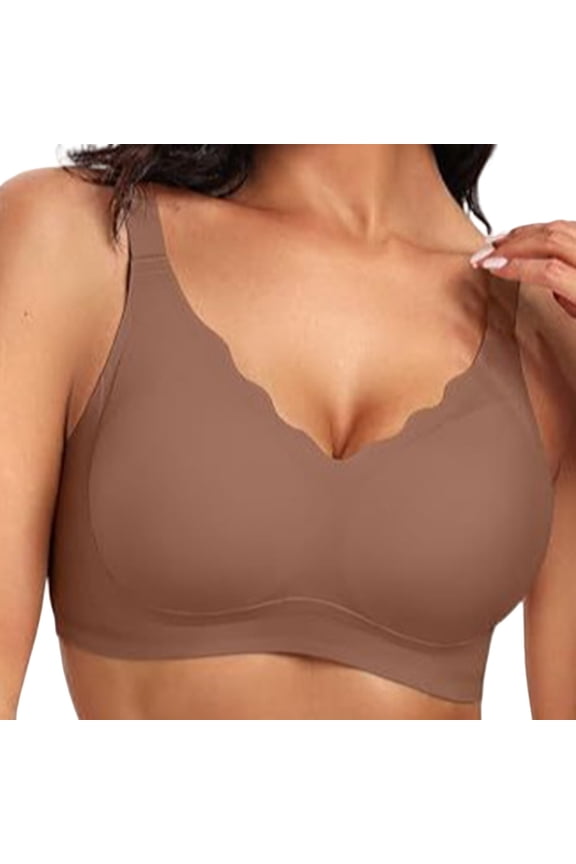 Full Coverage Wireless Bra Back Closure Bra Breathable Back Bra Everyday Back Closure Bra Front Cross Bras for Women Back Hook Bra Basic Back Clasp Bra