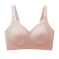 thumbnail image 1 of Full Coverage Wireless Bra for Women Plus Size Mesh Stripe Bra No Underwire Soft Supportive Comfort Bralette, 1 of 4