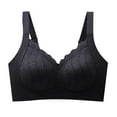 thumbnail image 1 of Full Coverage Wireless Bra for Women Plus Size Mesh Stripe Bra No Underwire Soft Supportive Comfort Bralette, 1 of 4
