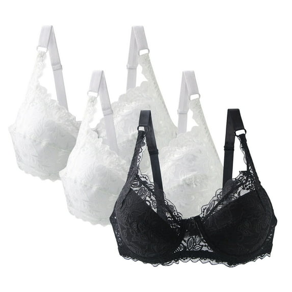 Full Coverage Wireless Bra for Women Plus Size Support Braaltte No Underwire Everyday Bra 3 Pack Cotton Wireless Bras