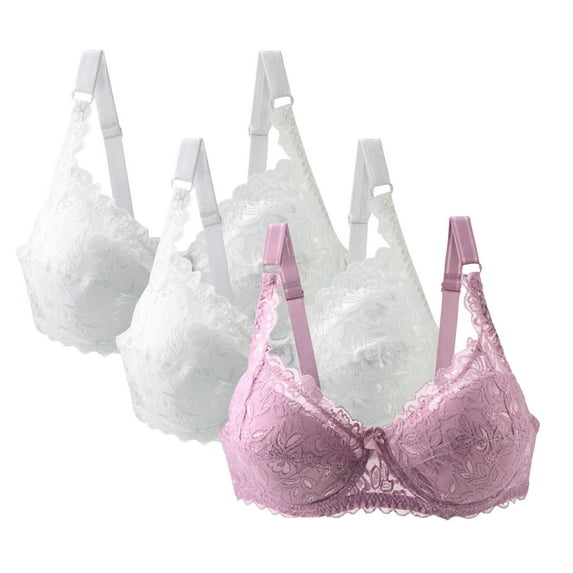 Full Coverage Wireless Bra for Women Plus Size Support Braaltte No Underwire Everyday Bra 3 Pack Cotton Wireless Bras