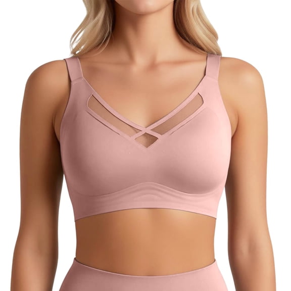 Full Coverage Wireless T-Shirt Bra Superior Support Comfort Seamless Underwear For Large Bust Women