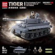 Full Crown Building Set 100242 Tiger I Heavy Tank Model WWII Military Series Assembly Toy Boys Gift