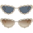 thumbnail image 1 of Full Crystal Shiny Cat Eye Sunglasses For Women Vintage Fashion Luxury Rhinestone Sun Glasses Female Elegant Shades, 1 of 7