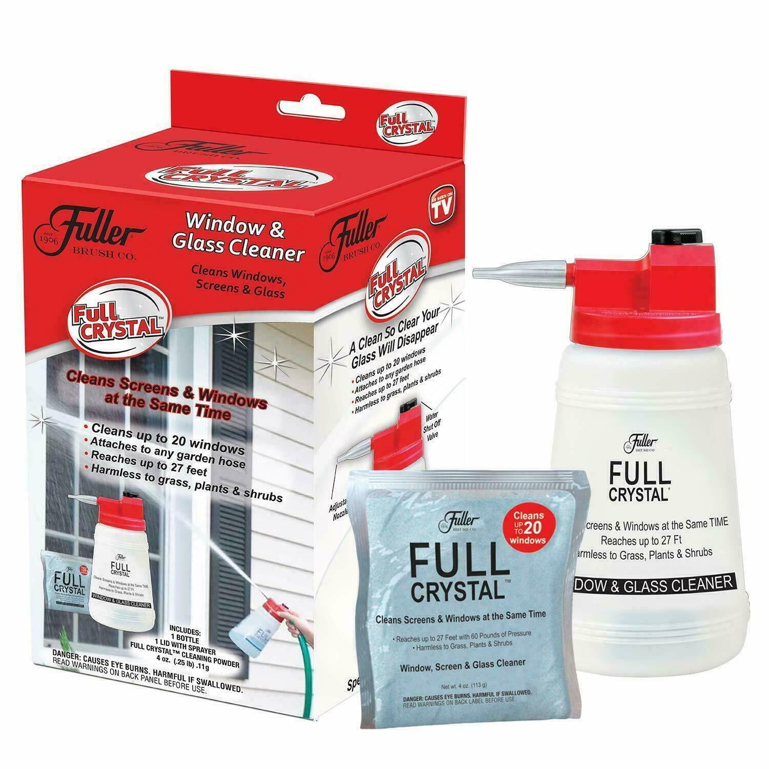 Full Crystal Home Glass Cleaning Supplies: Window and Outdoor Surface ...