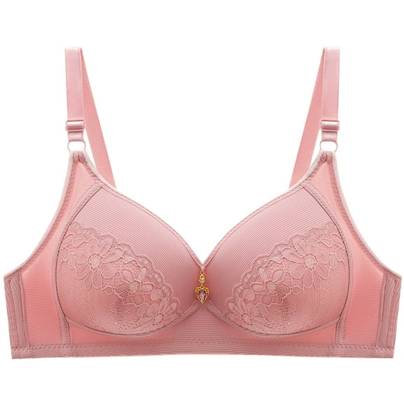 Full Cup Bra for Women, Smoothing Underwire Lightly Lined Brassiere, Seamless Comfortable Bralette