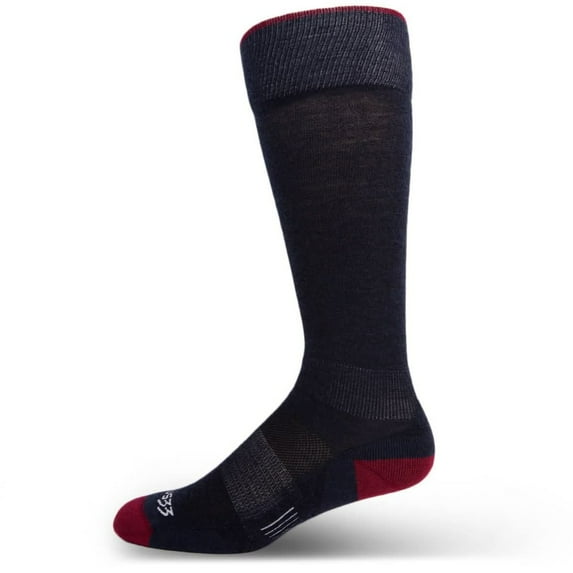 USA Made - Ski and Snowboard Socks - Micro Weight Full Cushion - Over the Calf Socks - Merino Wool - Mountain Heritage - Patriot - Medium