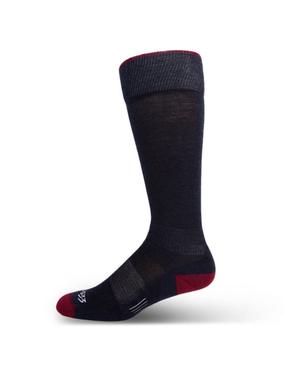 USA Made - Ski and Snowboard Socks - Micro Weight Full Cushion - Over the Calf Socks - Merino Wool - Mountain Heritage - Patriot - X-Large