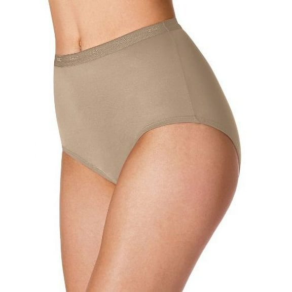 Full-Cut-Fit. Stretch Cotton Brief (Pack of 6) 6 Soft Taupe