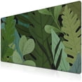 thumbnail image 1 of Full Desk Mat Green Gaming Mousepad XXL, Large Desk Pad for Keyboard and Mouse, Neutral Mouse Pad Waterproof Non-Slip Rubber Base, 35.4" X 15.7" for Work/Game/Office/Home Monstera Leaves Anime, 1 of 6