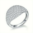 thumbnail image 1 of Full Diamond Moissanite Women's Ring, S925 Sterling Silver Ring Engagement Wedding Anniversary Valentine's Day Gift, 1 of 7