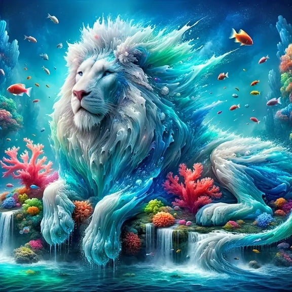 Full Diamond Painting Animal Complete Kit Diy Mosaic Lion Fantasy New Collection Art Handmade Gift Wall Decor Set