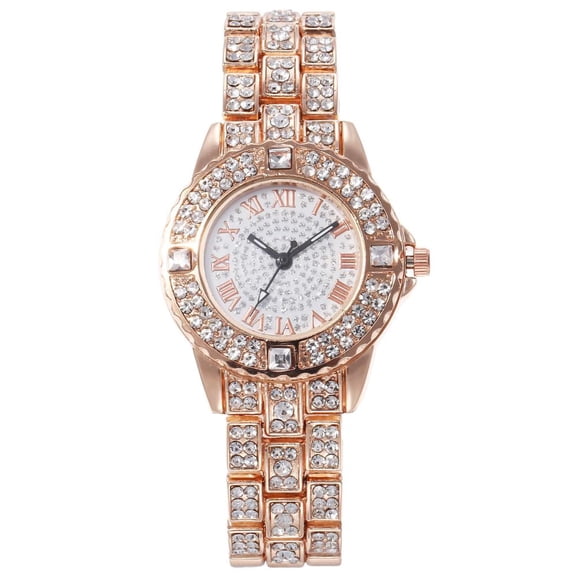 Full Diamond Roman Scale Diamond Dial Exquisite Dial Design Daily Use Business Multi-Scene Applicable