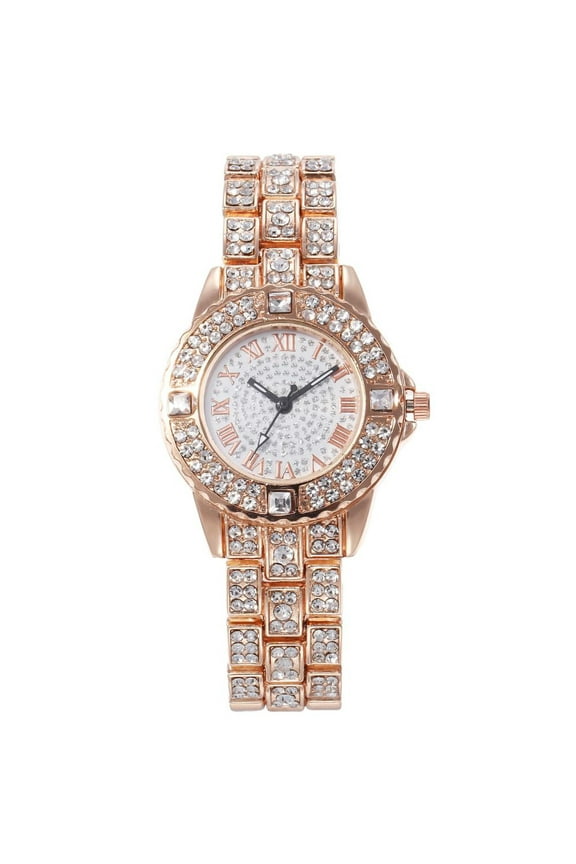 Full Diamond Roman Scale Diamond Dial Exquisite Dial Design Daily Use Business Multi-Scene Applicable
