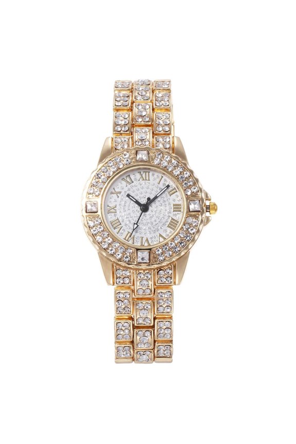 Full Diamond Roman Scale Diamond Dial Exquisite Dial Design Daily Use Business Multi-Scene Applicable