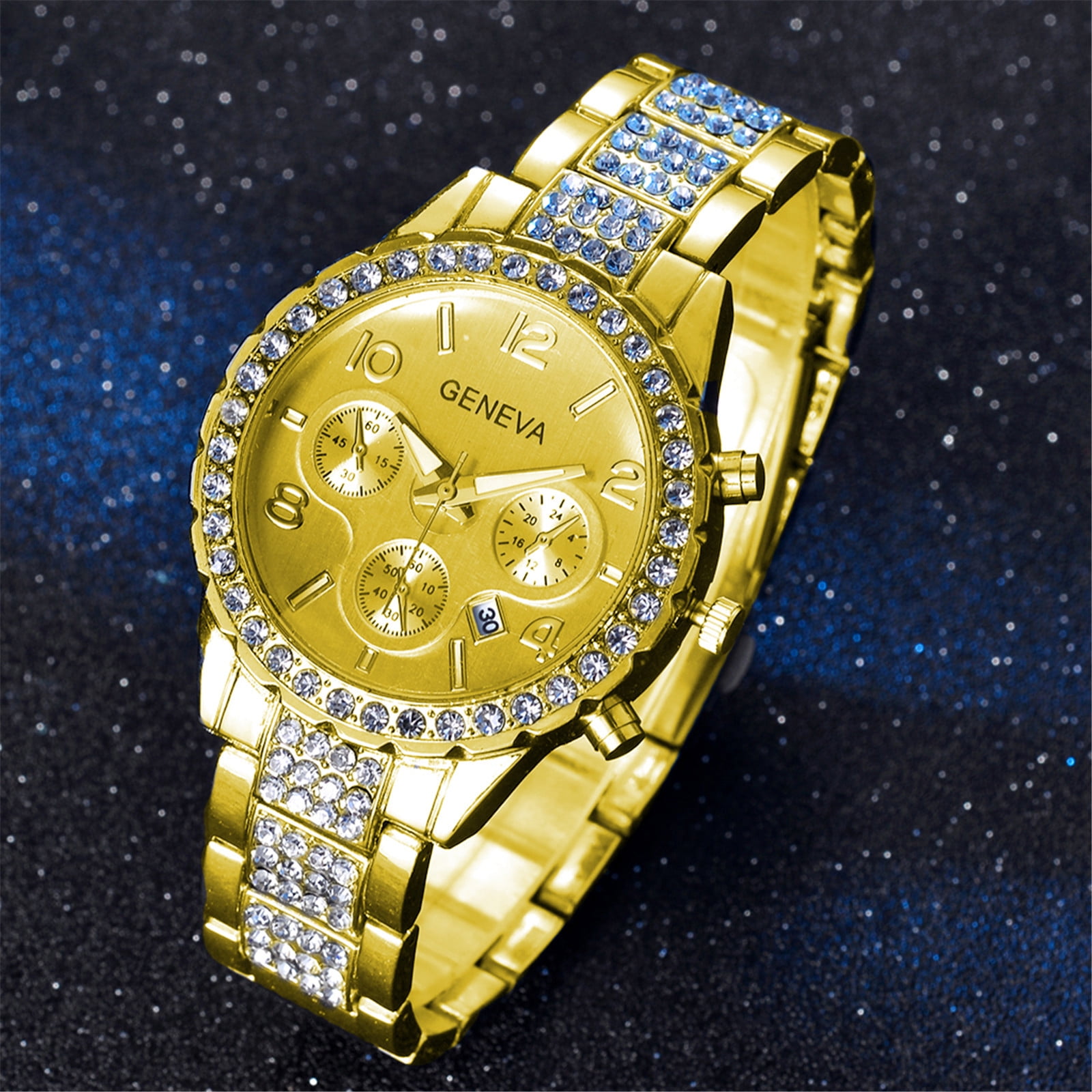 Full Diamond Steel Strip Ms Quartz Analog Watch Diamond Watch Digital ...