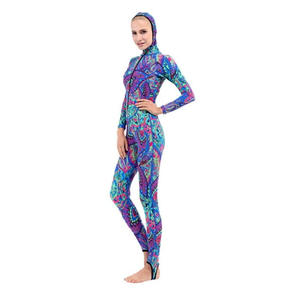 Full Dive Skin Suit For Swimming Snorkeling Diving Surfing With Sun Protection Long-sleeve For Women XXL