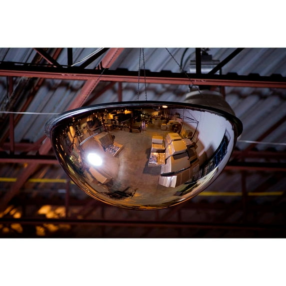 Global Industrial Full Dome Acrylic Mirror Indoor 26"" Dia. 360 degrees Viewing