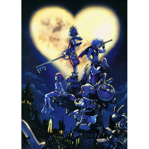 Full Drill Square Kingdom Hearts Diamond Painting Kits for Adults - 5D DIY Cross Stitch Rhinestone Mosaic Home Wall Decor