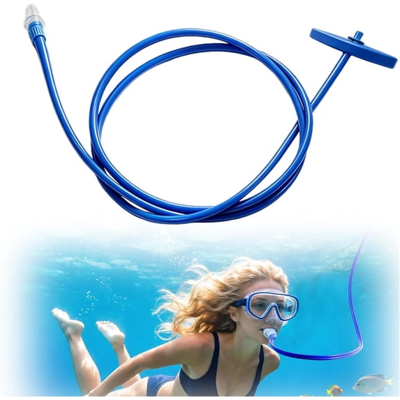 Full Dry Respirator, Diving Snorkel Breathing Tube, Long Breathing Tube, Diving Swimming Camping Stream Diving Experience Equipment Swimming Breathing Tube, 39.37 inches