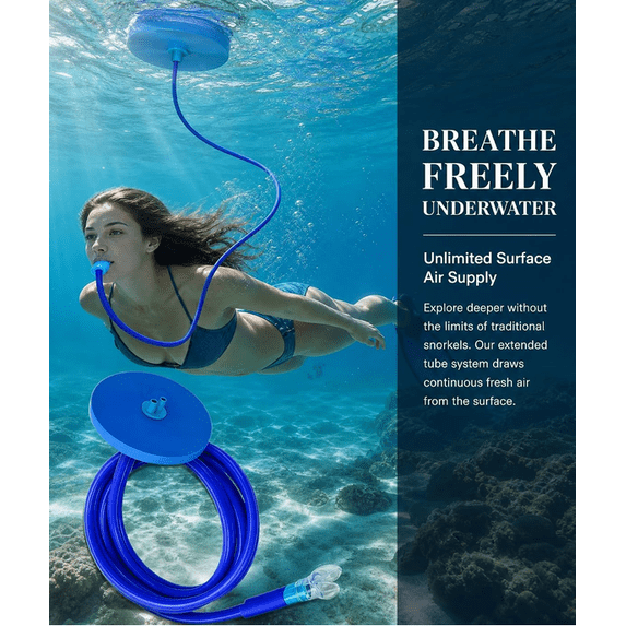 Full Dry Respirator, Diving Snorkel Breathing Tube, Long Breathing Tube, Diving Swimming Camping Stream Diving Experience Equipment Swimming Breathing Tube