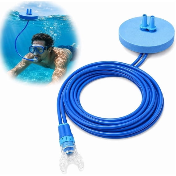 Full Dry Respirator Snorkel, Diving Breathing Tube with Anti-Choking Float Valve, Long Swim Snorkel for Adults Pool Training Open Water