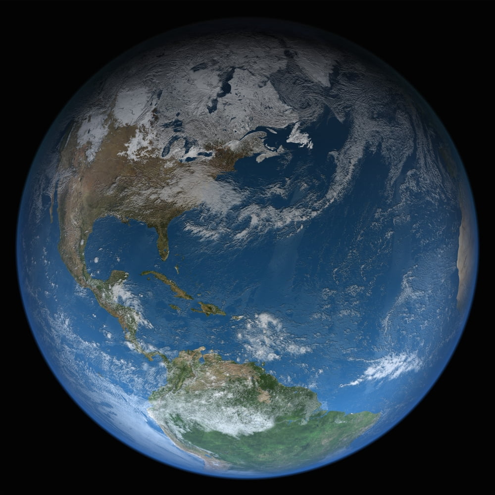 Full Earth featuring North and South America Canvas Art - Stocktrek Images (28 x 28)