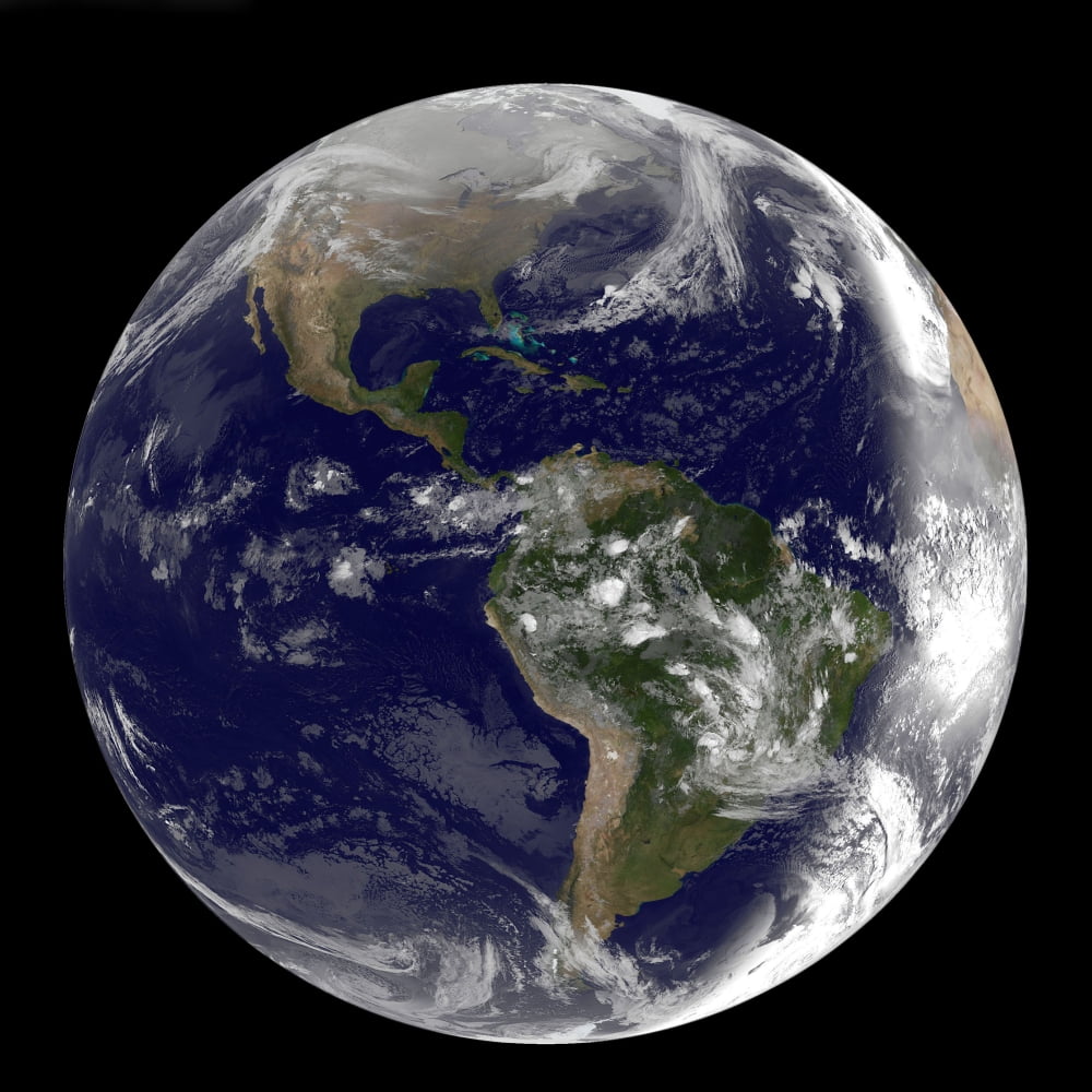 Full Earth showing North America and South America Canvas Art - Stocktrek Images (28 x 28)