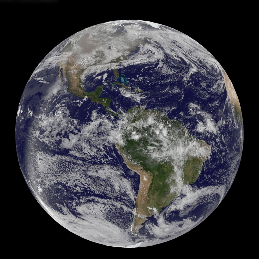 Full Earth showing North America and South America Canvas Art - Stocktrek Images (28 x 28)