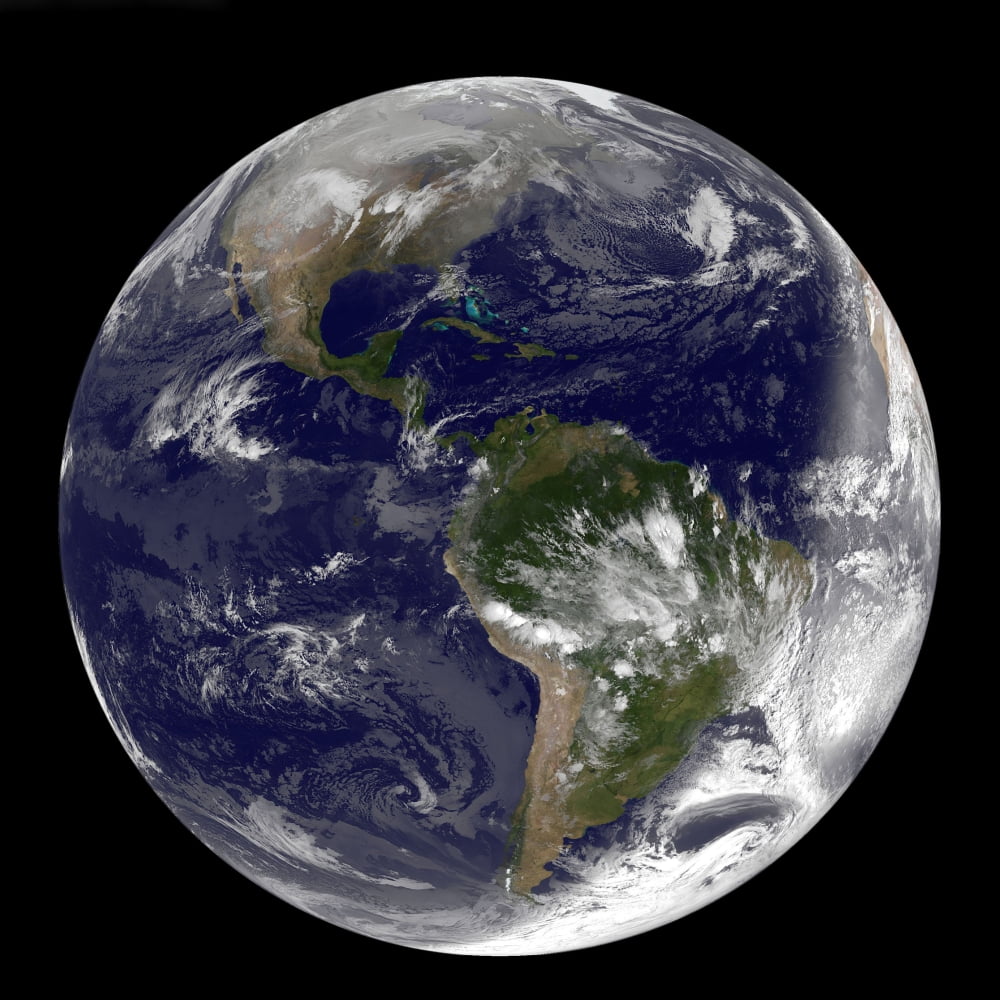 Full Earth showing North America and South America Canvas Art - Stocktrek Images (28 x 28)
