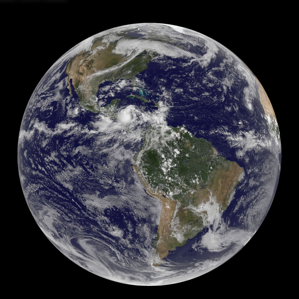 Full Earth showing North America and South America Canvas Art - Stocktrek Images (28 x 28)