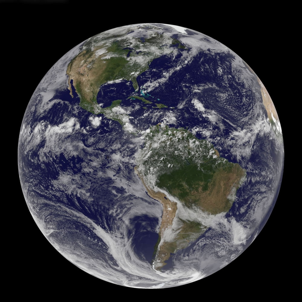 Full Earth showing North America and South America Canvas Art - Stocktrek Images (28 x 28)