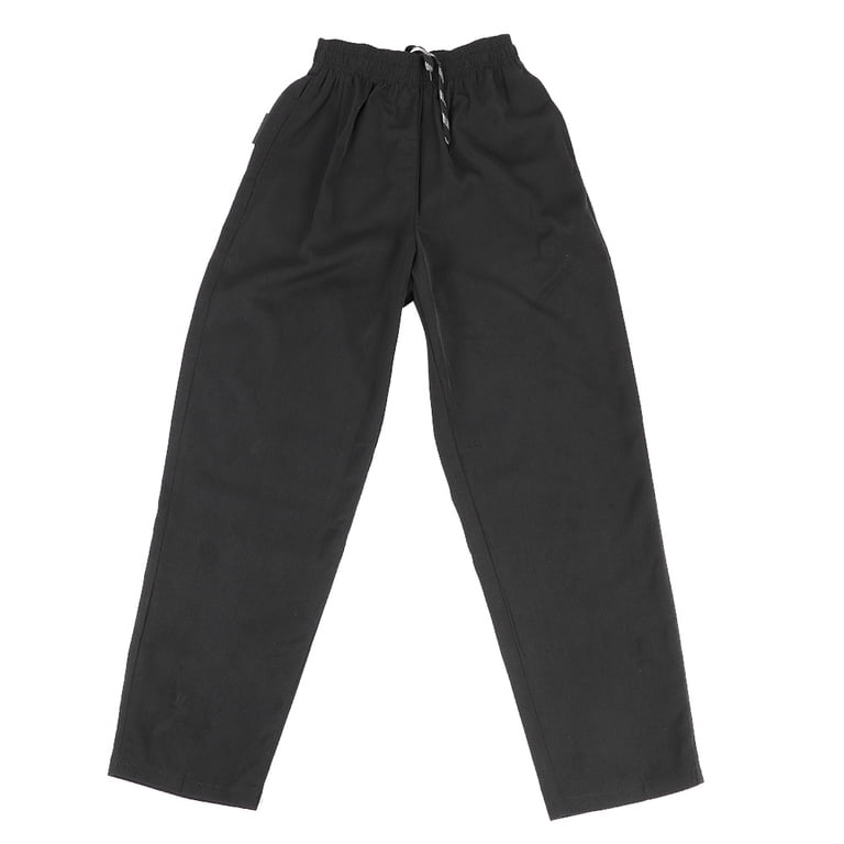 Full Elastic Waist Chef Pants Hotel Dining Black Male Chef Work