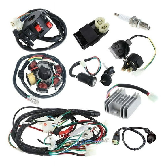 Full Electrics Wiring Harness CDI Coil for GY6 150CC ATV Quad Go Kart
