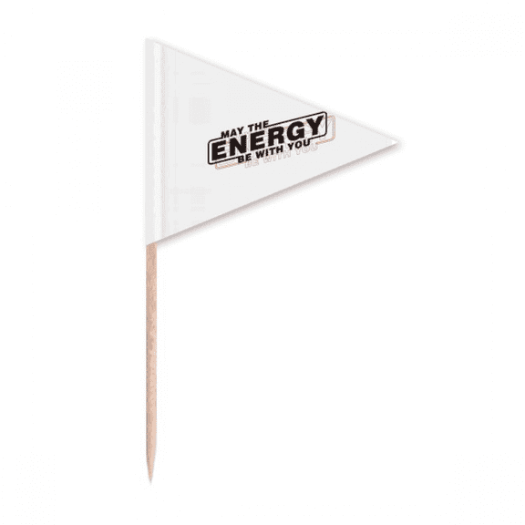 Full Energy Bless Art Deco Fashion Toothpick Triangle Cupcake Toppers Flag