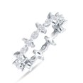 thumbnail image 1 of Full Eternity Marquise Band CZ ring 925 Sterling Silver Size 5, 1 of 5