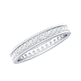 thumbnail image 1 of Full Eternity Ring with Moissanite for Women (D-VS1 Grade, Rosec Jewels), 10K White Gold, US 5.00, 1 of 8