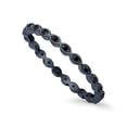 thumbnail image 1 of Full Eternity Stackable Band Ring Black Tone Black CZ 925 Sterling Silver Size 5, 1 of 4