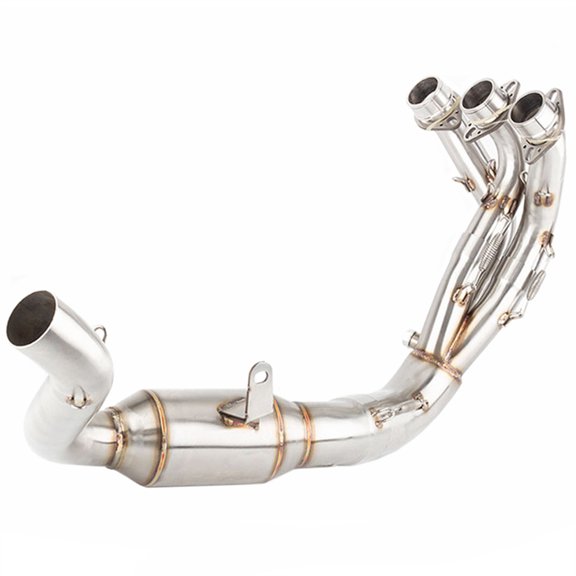 Full Exhaust System Header Link Pipe Muffler Tips Slip For Yamaha MT09 2020-2023