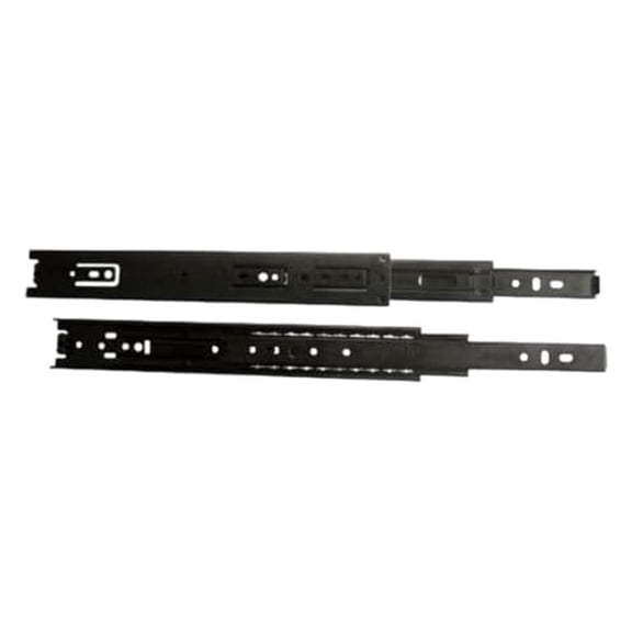 Full Extension Ball Bearing Drawer Slides, 100# Rated (22" Black, 1 Pair)