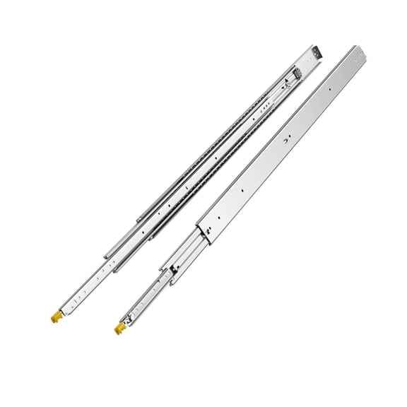 Full Extension Drawer Slides 18 20 22 28 30 32 36 38 40 44 48 52 56 60 Inch 500 lbs Load Capacity Locking Ball Bearing Side Mount Slide Rail