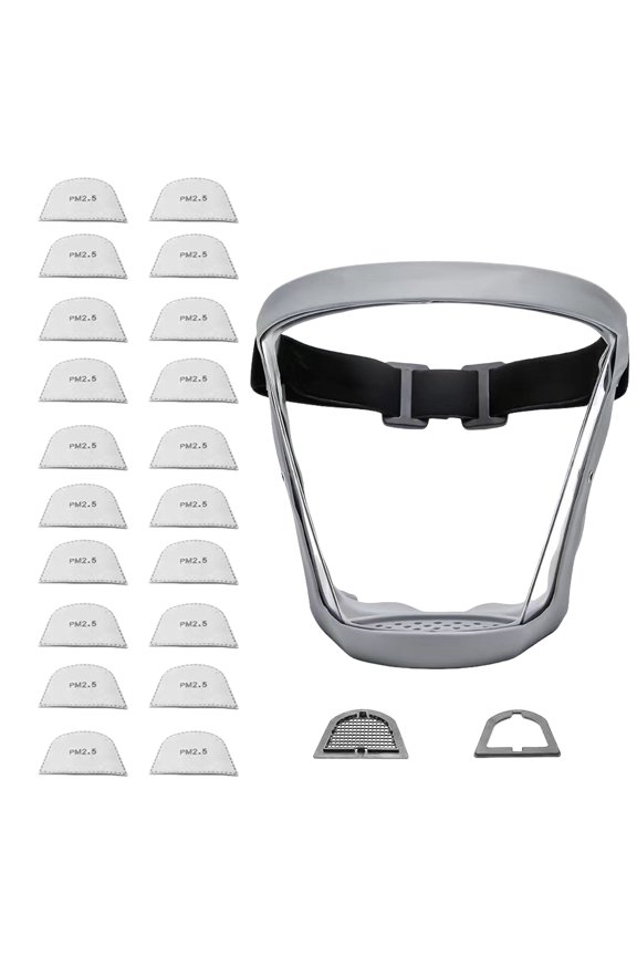 Full Face Active Cover Protective Visible Expression Clear Breathable Comfortable Adults Reusable Face Cover